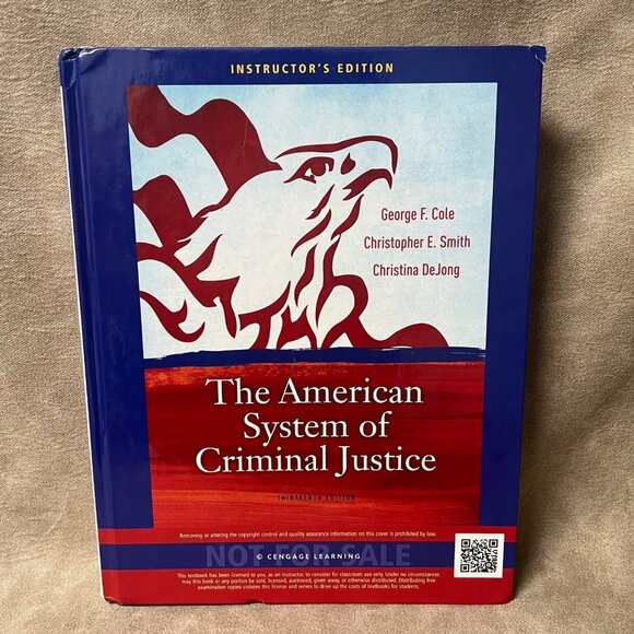 Cengage Advantage Books: The American System of Criminal Justice 13th Edition Ha - Picture 1 of 3
